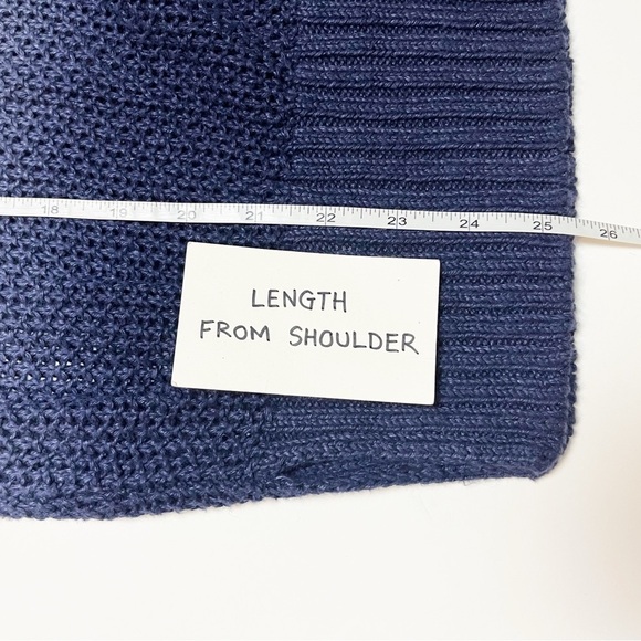 J. Crew 100% Linen Dip Dyed Beach Sweater Small blue ombré tie dye open knit - Picture 9 of 11